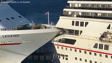 cruise ship crashes into pier